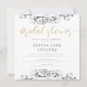 Invitation Élégante Calligraphie élégant Fête des mariées d'o (Devant)