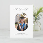 Invitation Élégante Calligraphie Elle L'A Fait Graduation Pho (Debout devant)