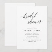 Invitation Élégante calligraphie Fête des mariées classique (Devant / Derrière)