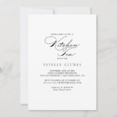 Invitation Élégante calligraphie Fête des mariées de thé de c (Devant)