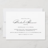 Invitation Élégante calligraphie Fête des mariées horizontale (Devant)
