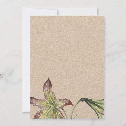 Invitation Élégante calligraphie Floral Script Mariage Invita (Dos)