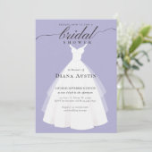 Invitation Élégante Calligraphie Lavender Lilac Fête des mari (Debout devant)