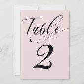 Invitation Élégante calligraphie Mariage classique Numéro de  (Devant)