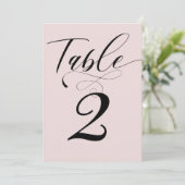 Invitation Élégante calligraphie Mariage classique Numéro de  (Debout devant)