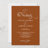 Invitation Élégante Calligraphie Mariage Moderne (Devant)
