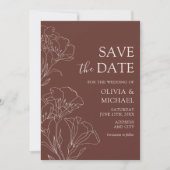 Invitation Élégante calligraphie Mariage simple Enregistrer l (Devant)