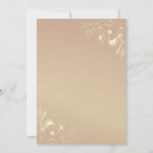 Invitation Élégante calligraphie Marine Bleu Mariage Réceptio (Dos)