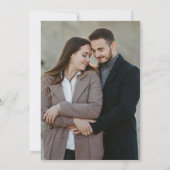 Invitation Élégante calligraphie noir et blanc Mariage photo (Dos)