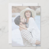 Invitation Élégante calligraphie noire | Mariage photo déchar (Dos)