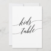 Invitation Élégante Calligraphie Noire pour enfants Panneau d (Devant)