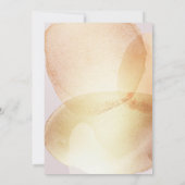 Invitation Élégante calligraphie or aquarelle moderne (Dos)