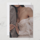 Invitation Élégante Calligraphie Or Joyeusement Joyeuse Après (Dos)