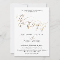 Élégante calligraphie or "Le Mariage de"