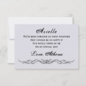 Invitation Élégante calligraphie Regency Style Maid of Honor (Dos)