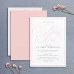 Invitation Élégante Calligraphie Rose Brunch Formel Avec Mari<br><div class="desc">Un brunch formel, élégant et moderne avec l'invitation de la mariée douche nuptiale avec une calligraphie moderne écrite à la main et ornée en rose vif, avec une bordure rose délicate. Personnalisez vos détails en noir doux. Contacter le concepteur pour les produits correspondants. Copyright Anastasia Surridge pour Invitations élégants, tous...</div>