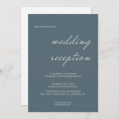 Invitation Élégante Calligraphie Script mariage réception (Devant / Derrière)