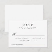 Invitation Élégante Calligraphie Script Mariage RSVP (Devant / Derrière)