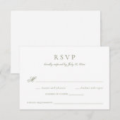 Invitation Élégante calligraphie Script Sage Green Wedding RS (Devant / Derrière)