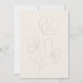 Invitation Élégante calligraphie Simple Engagement Party (Dos)