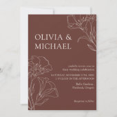 Invitation Élégante calligraphie Simple minimaliste Mariage (Devant)