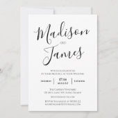 Invitation Élégante calligraphie Simple minimaliste moderne (Devant)