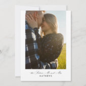 Invitation Élégante calligraphie Son Couple Douche Photo (Dos)