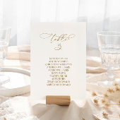 Invitation Élégante calligraphie Tableau Numéro 3 Tableau de 