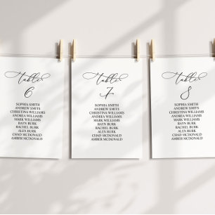 Invitation Élégante calligraphie Tableau Numéro 7 Tableau de 