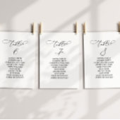 Invitation Élégante calligraphie Tableau Numéro 7 Tableau de