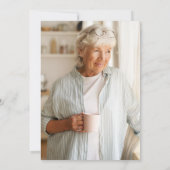 Invitation Élégante calligraphie traditionnelle Photo Retrait (Dos)