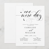 Invitation Élégante Calligraphie Un Dîner De Répétition D'Une (Devant / Derrière)