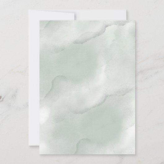 Invitation Élégante calligraphie Verdure Eucalyptus Mariage (Dos)