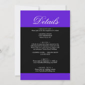 Invitation Élégante calligraphie violette Beau Mariage (Dos)