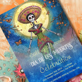Invitation Elégante Catrina Día de Muertos Lune