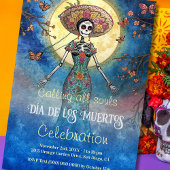 Invitation Elégante Catrina Día de Muertos Lune