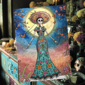 Invitation Elégante Catrina Día de Muertos Lune