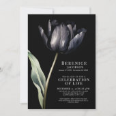 Invitation Élégante Célébration Commémorative De La Vie Funér (Devant)