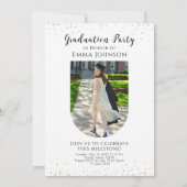 Invitation Élégante Célébration de Graduation Design étincela (Dos)