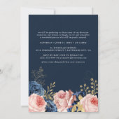 Invitation Elégante célébration de la vie Florale Photo Funér (Dos)
