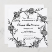 Invitation Élégante célébration de la vie funéraire commémora (Devant / Derrière)