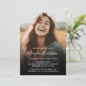 Invitation Élégante célébration de la vie funéraire Photo (Debout devant)