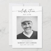 Invitation Elégante célébration de la vie Photo Funeral Memor (Devant)