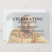 Invitation Élégante célébration de la vie Photo superposition (Devant)