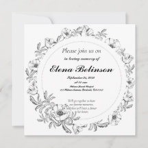 Élégante célébration des funérailles commémorative