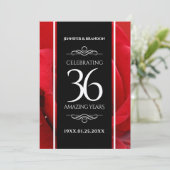 Invitation Élégante célébration du 36e anniversaire du Mariag (Debout devant)