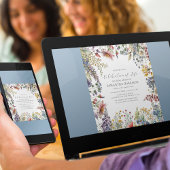 Invitation Élégante Célébration Fleur sauvage De La Vie