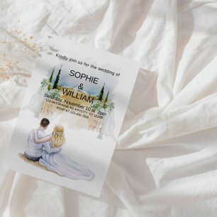 Invitation Élégante cérémonie de Mariage extérieur