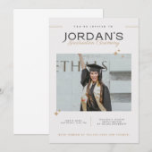 Invitation Élégante cérémonie de remise des diplômes Invitati (Devant / Derrière)