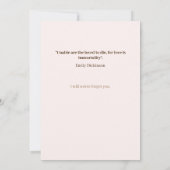 Invitation Élégante cérémonie funéraire rose (Dos)